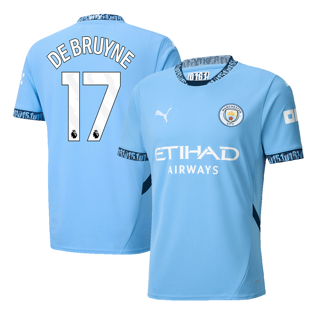 Manchester City De Bruyne Soccer Home Jersey 24/25 Men Shirt