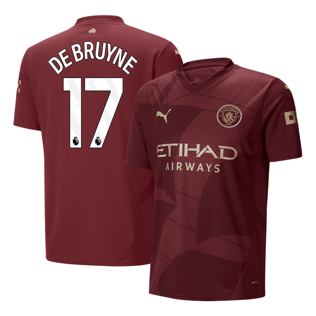 Manchester City De Bruyne Soccer Third Away Jersey 24/25 Men Shirt