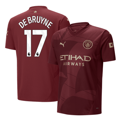 Manchester City De Bruyne Soccer Third Away Jersey 24/25 Men Shirt