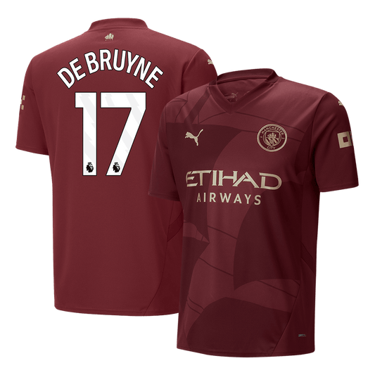 Manchester City De Bruyne Soccer Third Away Jersey 24/25 Men Shirt