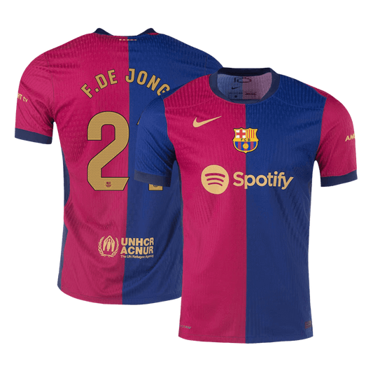 Barcelona Frankie De Jong Soccer Home Jersey 24/25 Men Shirt