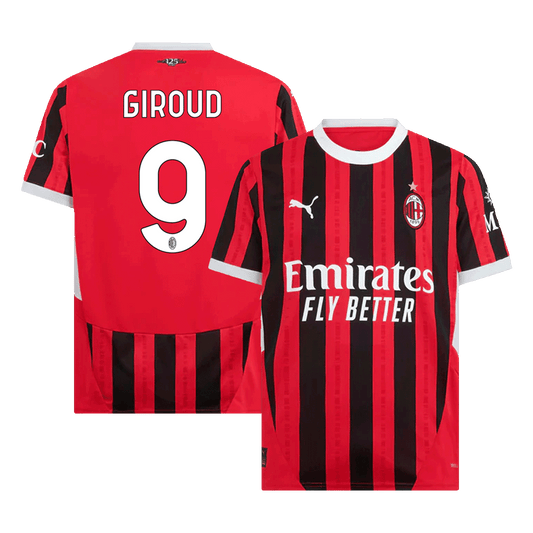 AC Milan Giroud Soccer Home Jersey 24/25 Men Shirt