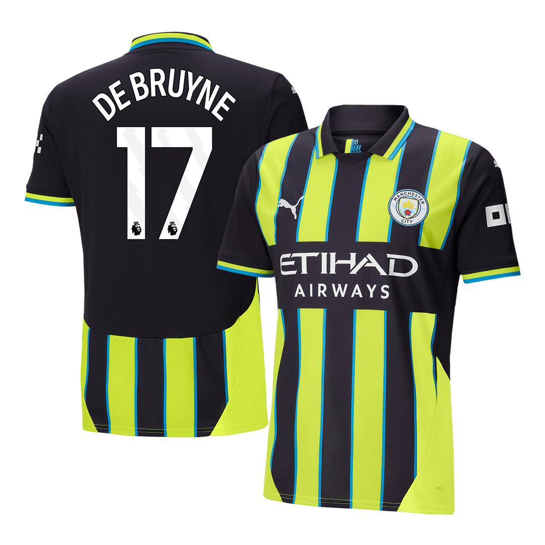 Manchester City De Bruyne Soccer Away Jersey 24/25 Men Shirt