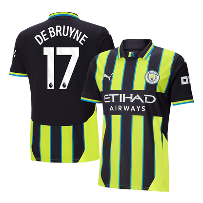 Manchester City De Bruyne Soccer Away Jersey 24/25 Men Shirt